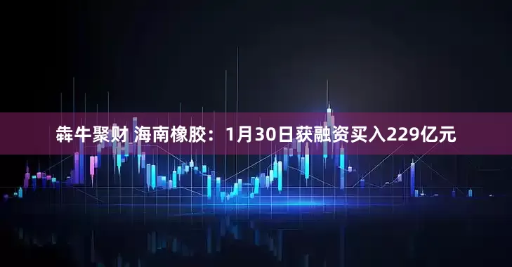 犇牛聚财 海南橡胶：1月30日获融资买入229亿元